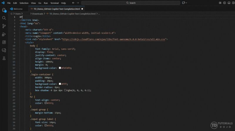 GitHub Copilot Text Completion
